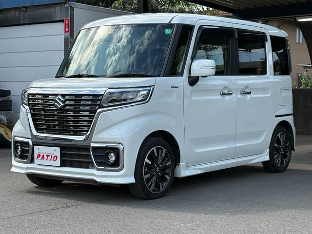 スペーシアカスタム ハイブリッドXSターボ ターボ 衝突軽減 レーンキープ 障害物センサー オートクルーズ 両側電動 ハーフレザー シートヒーター ナビ フルセグ 全周囲カメラ Fカメラ サイドカメラ Bカメラ Bluetoothオーディオ(60枚目)