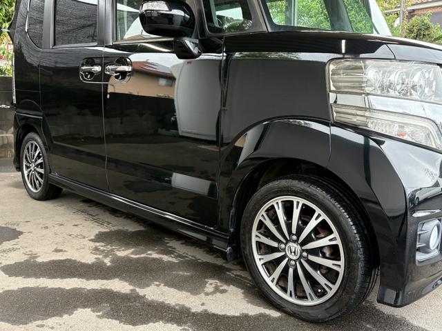 N-BOXカスタム G・ターボAパッケージ ターボ 衝突軽減 オートクルーズ 両側電動 シートヒーター ナビ フルセグ Bカメラ Bluetoothオーディオ Iストップ HID 15インチAW スマキー 禁煙車 フルフラット 横滑り防止(55枚目)