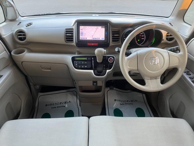 N-BOX C 両側スライド ナビ フルセグ Iストップ スマキー 禁煙車 フルフラット ABS 電格ミラー ベンチシート CD DVD再生 運転席エアバッグ(3枚目)