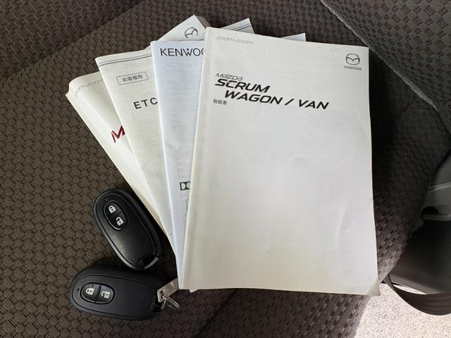 スクラムワゴン PXターボ ターボ 衝突軽減 両側スライド ナビ ワンセグ Bカメラ Bluetoothオーディオ ETC スマキー 禁煙車 記録簿 フルフラット ABS 電格ミラー ベンチシート CD DVD再生(22枚目)