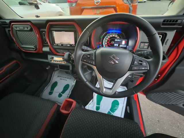 ハスラー ハイブリッドＸターボ　衝突軽減　レーンキープ　障害物センサー　アダプティブクルーズ　シートヒーター　ナビ　フルセグ　Ｂｌｕｅｔｏｏｔｈオーディオ　ＥＴＣ　Ｉストップ　ＬＥＤヘッドライト　１５インチＡＷ　スマキー（13枚目）