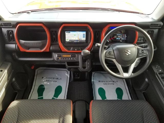 ハスラー ハイブリッドＧターボ　衝突軽減　レーンキープ　障害物センサー　アダプティブクルーズ　シートヒーター　ナビ　フルセグ　Ｂカメラ　Ｂｌｕｅｔｏｏｔｈオーディオ　ＥＴＣ　スマキー　フルフラット　横滑り防止　ＡＢＳ　オートライト（3枚目）