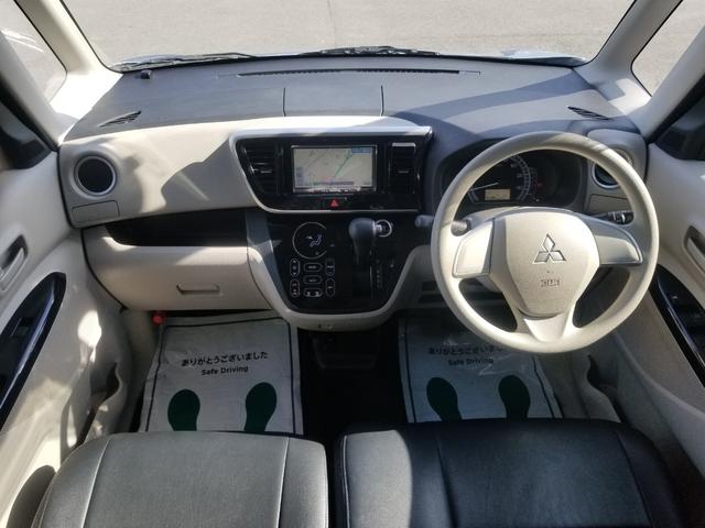 ｅＫスペース Ｇ　ｅ－アシスト　衝突軽減　片側電動　ナビ　フルセグ　Ｂカメラ　後席モニター　ＥＴＣ　Ｉストップ　スマキー　フルフラット　横滑り防止　ＡＢＳ　電格ミラー　ベンチシート　ＣＤ　ＤＶＤ再生　運転席エアバッグ　エアコン（3枚目）