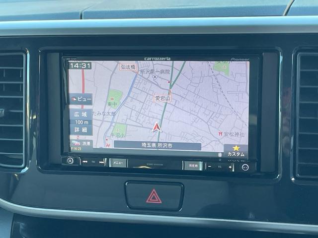 デイズルークス Ｘ　衝突軽減　障害物センサー　片側電動　ナビ　ワンセグ　全周囲カメラ　Ｆカメラ　サイドカメラ　Ｂカメラ　Ｂｌｕｅｔｏｏｔｈオーディオ　ＥＴＣ　Ｉストップ　スマキー　禁煙車　記録簿　ＡＢＳ　電格ミラー（4枚目）