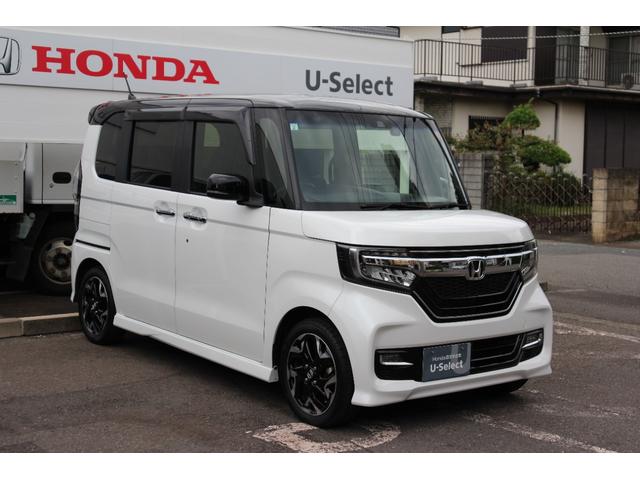 Ｎ－ＢＯＸカスタム Ｇ・Ｌターボホンダセンシング　２トーンカラー　メモリーナビ【ＶＸＵ－１９５ＮＢｉ】　フルセグ　ＣＤ　ＤＶＤ　Ｂｌｕｅｔｏｏｔｈオーディオ　ＵＳＢ　ＥＴＣ　バックカメラ　前後純正ドライブレコーダー　ドアバイザー　オートリトラミラー（3枚目）