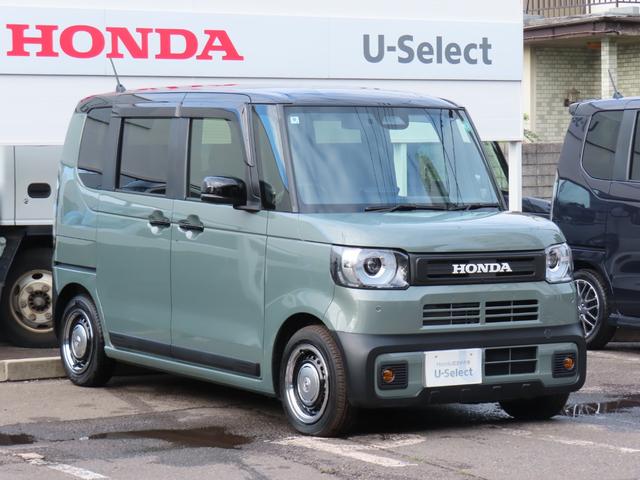 N-BOXジョイ ターボ 当社社用車 純正ナビ(LXU-242NBi) フルセグTV CD DVD SD ブルートゥースオーディオ USB ETC2.0 シートヒーター パドルシフト 前後パーキンセンサー 両側電動スライドドア(3枚目)