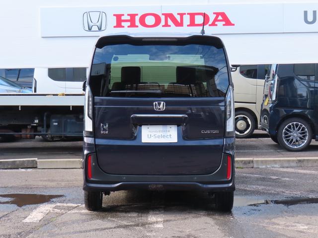 N-BOXカスタム ターボ 当社デモカー 純正ナビ(LXU-242NBi) マルチビューカメラ フルセグTV CD DVD USB ETC2.0 前後パーキングセンサー シートヒーター パドルシフト 両側電動スライドドア 1オナ(7枚目)