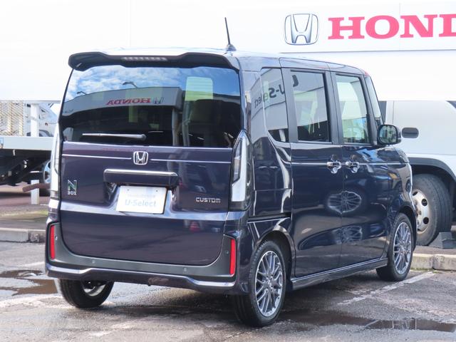 N-BOXカスタム ターボ 当社デモカー 純正ナビ(LXU-242NBi) マルチビューカメラ フルセグTV CD DVD USB ETC2.0 前後パーキングセンサー シートヒーター パドルシフト 両側電動スライドドア 1オナ(8枚目)