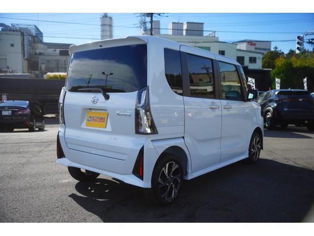 タント カスタムX 衝突軽減ブレーキ リアコーナーセンサー 車線逸脱防止 アイドリングストップ機能 盗難警報装置 フルフラット LED キーレスエントリー 前席シートヒーター オートLED スマキー エアコン パワステ(8枚目)