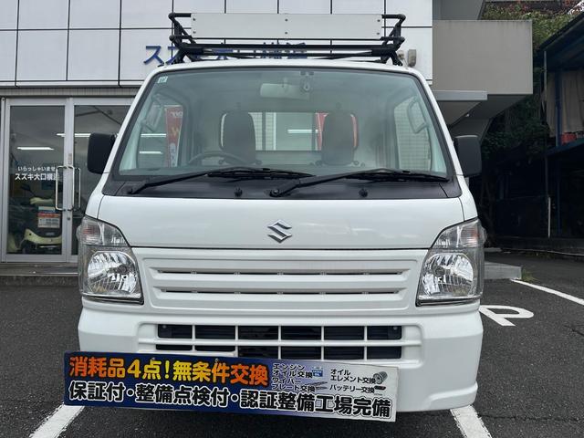 キャリイトラック ＫＣエアコン・パワステ　三方開　走行１８４２０ｋｍ　ドライブレコーダー　ルーフキャリア　ラジオ　禁煙車　保証付き（2枚目）