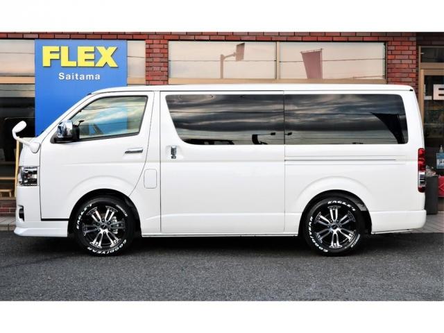 スーパーGL ダークプライムII ストラーダフルセグSDナビビルドインETCDelf0217インチアルミホイールGOODYEARナスカータイヤFLEXリップスポイラー1.5インチローダウン両側パワースライドドアLEDヘッドライト(9枚目)