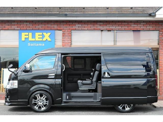 GL ロング アレンジAS内装架装フルフラット対面座席アルパイン11インチナビ後席フリップダウンモニターHDMI/USBソケットETC2.0リップスポイラーオーバーフェンダー18インチAWヨコハマパラダタイヤ(18枚目)
