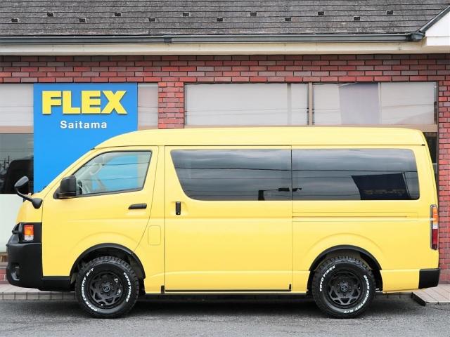 ロングワイドスーパーGL ガソリン4WDReClassicマットブラック塗装NT116インチAWオープンカントリーシートカバーベットキット両側サイドバーフローティングナビフリップダウンモニターHDMIETC(19枚目)