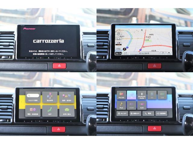 ロングワイドスーパーGL ガソリン4WDReClassicマットブラック塗装NT116インチAWオープンカントリーシートカバーベットキット両側サイドバーフローティングナビフリップダウンモニターHDMIETC(54枚目)