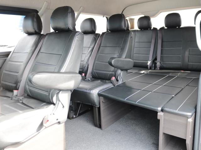 ハイエースワゴン ＧＬ　新品車中泊ベットキット　トリプルモニター　ＨＤＭＩスマホミラーリング対応フルセグナビ　サブモニター　フリップダウンモニター　新品ナスカータイヤ　新品黒革調シートカバー　パワースライドドア　寒冷地仕様（57枚目）