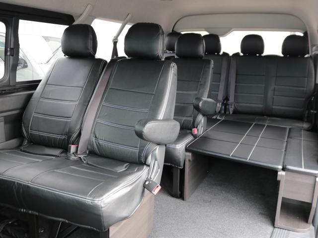 ハイエースワゴン ＧＬ　新品車中泊ベットキット　トリプルモニター　ＨＤＭＩスマホミラーリング対応フルセグナビ　サブモニター　フリップダウンモニター　新品ナスカータイヤ　新品黒革調シートカバー　パワースライドドア　寒冷地仕様（58枚目）