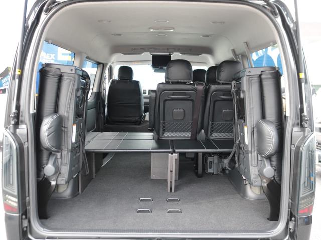ハイエースワゴン ＧＬ　新品車中泊ベットキット　トリプルモニター　ＨＤＭＩスマホミラーリング対応フルセグナビ　サブモニター　フリップダウンモニター　新品ナスカータイヤ　新品黒革調シートカバー　パワースライドドア　寒冷地仕様（63枚目）