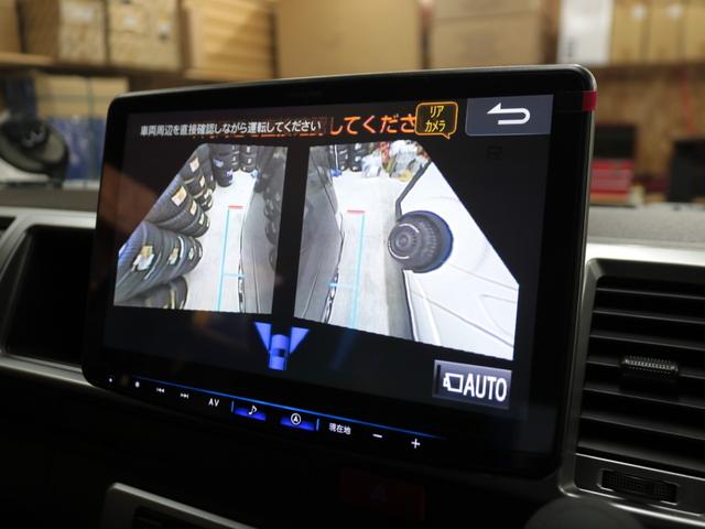 ハイエースワゴン GL ロング 新車8型 メカレスBIG-X11インチナビ 大型12.8フリップダウン 床張りフローリングフロア 全席黒革調シートカバー 1.5インチローダウン 新作Delf06 17インチAW ナスカータイヤ(55枚目)