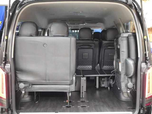 ハイエースワゴン GL ロング 新車8型 メカレスBIG-X11インチナビ 大型12.8フリップダウン 床張りフローリングフロア 全席黒革調シートカバー 1.5インチローダウン 新作Delf06 17インチAW ナスカータイヤ(70枚目)