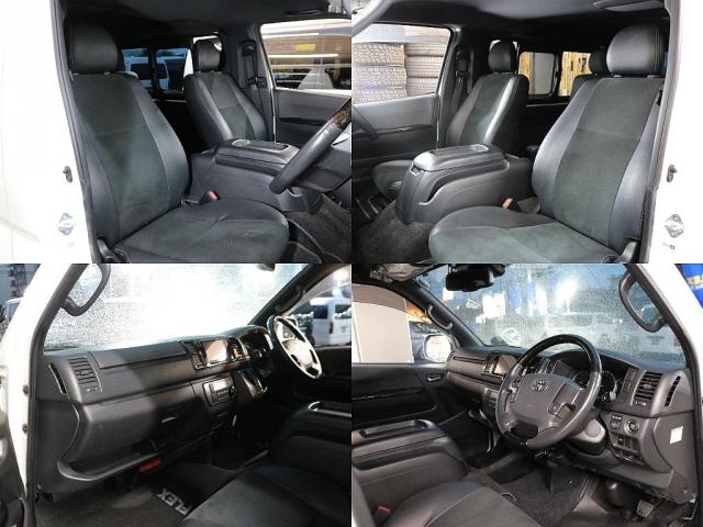 ハイエースバン スーパーGL ダークプライムII ロングボディ ワンオーナー FLEXオリジナル内装Ver4 家具付ベットキット 床張りフローリングフロア フルセグナビ ナビ連動ドラレコ コーナーセンサー 新品Delf06AW ナスカー 1.5インチローダウン(6枚目)