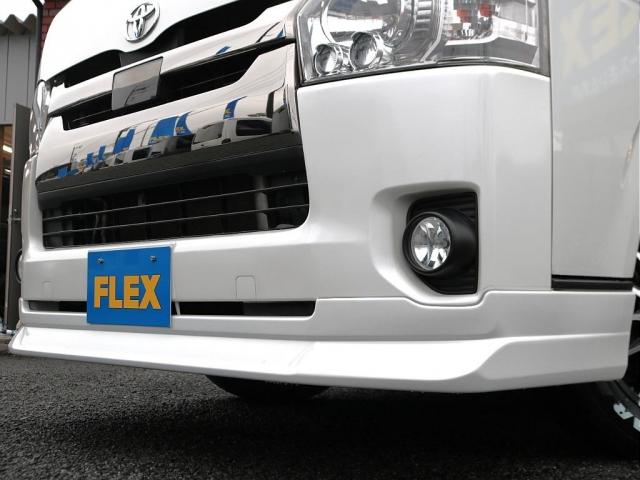 ハイエースバン スーパーGL ダークプライムII ロングボディ ワンオーナー FLEXオリジナル内装Ver4 家具付ベットキット 床張りフローリングフロア フルセグナビ ナビ連動ドラレコ コーナーセンサー 新品Delf06AW ナスカー 1.5インチローダウン(10枚目)