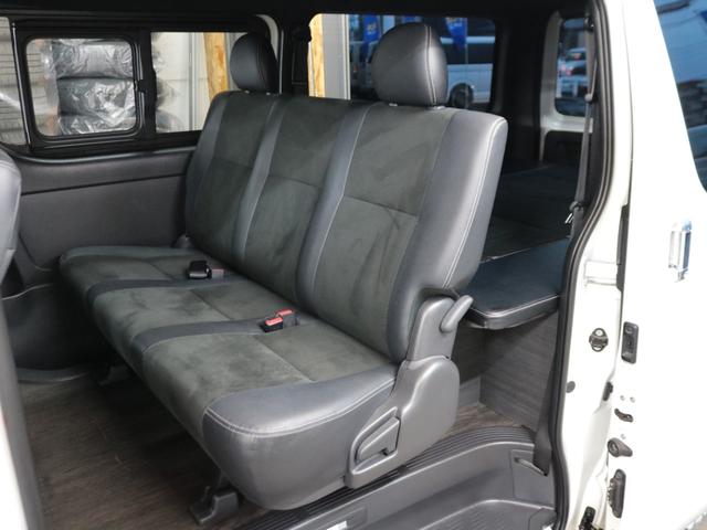 ハイエースバン スーパーGL ダークプライムII ロングボディ ワンオーナー FLEXオリジナル内装Ver4 家具付ベットキット 床張りフローリングフロア フルセグナビ ナビ連動ドラレコ コーナーセンサー 新品Delf06AW ナスカー 1.5インチローダウン(59枚目)