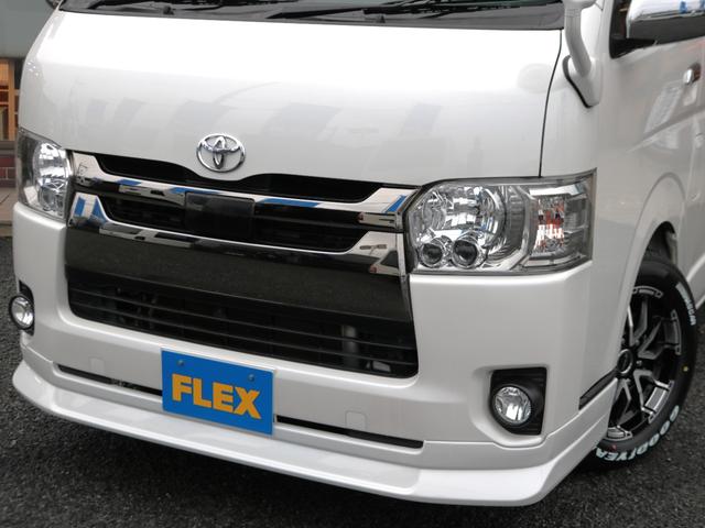 ハイエースバン スーパーGL ダークプライムII ロングボディ ワンオーナー FLEXオリジナル内装Ver4 家具付ベットキット 床張りフローリングフロア フルセグナビ ナビ連動ドラレコ コーナーセンサー 新品Delf06AW ナスカー 1.5インチローダウン(68枚目)