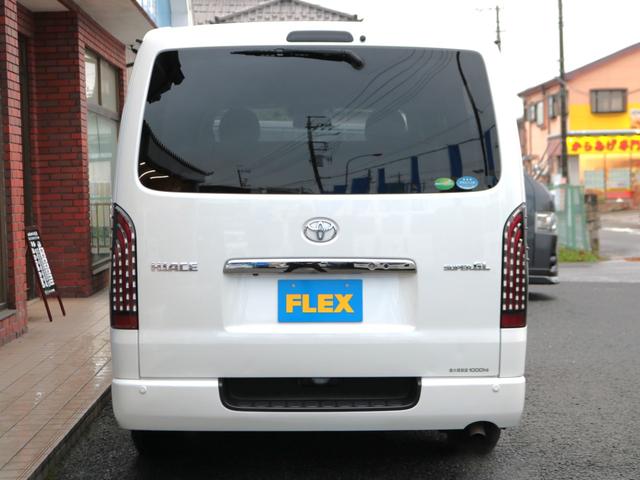 ハイエースバン スーパーGL ダークプライムII ロングボディ ワンオーナー FLEXオリジナル内装Ver4 家具付ベットキット 床張りフローリングフロア フルセグナビ ナビ連動ドラレコ コーナーセンサー 新品Delf06AW ナスカー 1.5インチローダウン(73枚目)