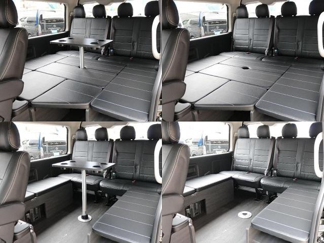 ハイエースワゴン GL ロング 新車 FLEX内装架装Relaxing ベット&テーブル車中泊仕様 HDMIスマホミラーリング フルセグナビ&フリップダウンモニター USB電源増設 デジタルインナーミラー パノラミックビューモニター(4枚目)
