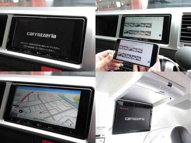 ハイエースワゴン GL ロング 新車 FLEX内装架装Relaxing ベット&テーブル車中泊仕様 HDMIスマホミラーリング フルセグナビ&フリップダウンモニター USB電源増設 デジタルインナーミラー パノラミックビューモニター(8枚目)
