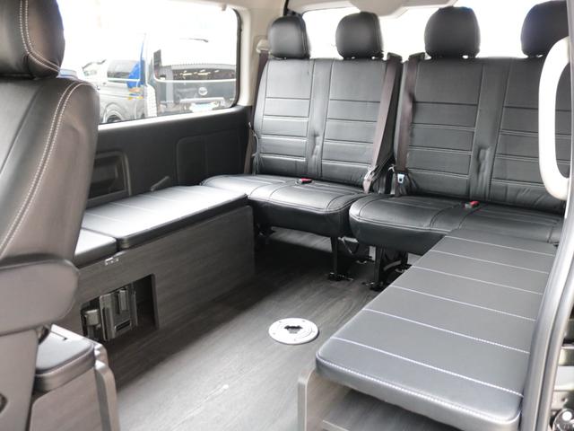 ハイエースワゴン GL ロング 新車 FLEX内装架装Relaxing ベット&テーブル車中泊仕様 HDMIスマホミラーリング フルセグナビ&フリップダウンモニター USB電源増設 デジタルインナーミラー パノラミックビューモニター(66枚目)