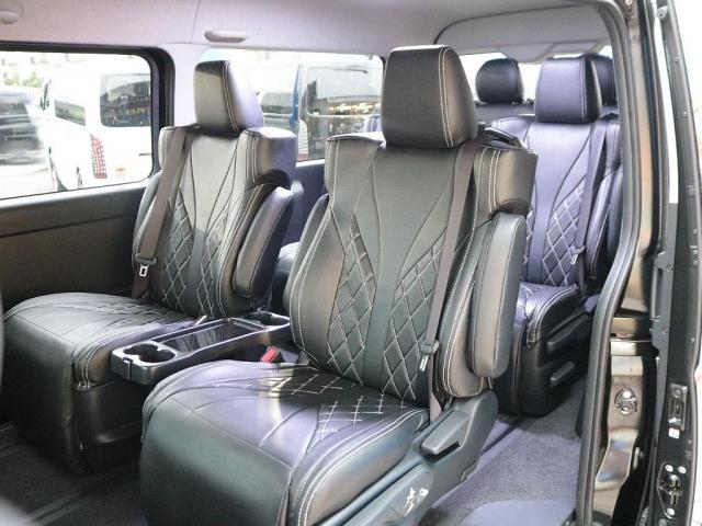 ハイエースワゴン GL ロング 【買取直販】オットマン付きキャプテンシート4脚 ファインテックツアラー BIG-X11インチナビ 12.8インチフリップダウンモニター HDMIスマホミラーリング対応 デジタルインナーミラー PVM(3枚目)