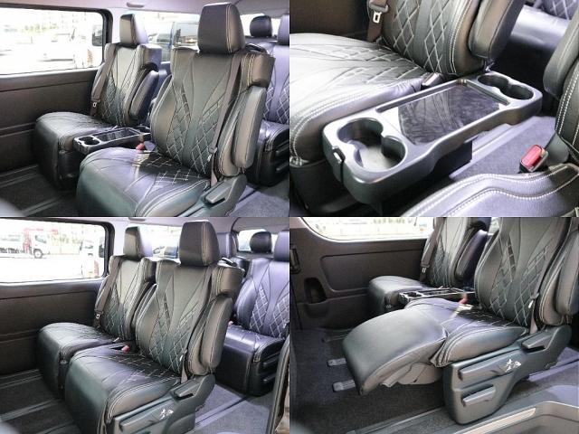 ハイエースワゴン GL ロング 【買取直販】オットマン付きキャプテンシート4脚 ファインテックツアラー BIG-X11インチナビ 12.8インチフリップダウンモニター HDMIスマホミラーリング対応 デジタルインナーミラー PVM(4枚目)