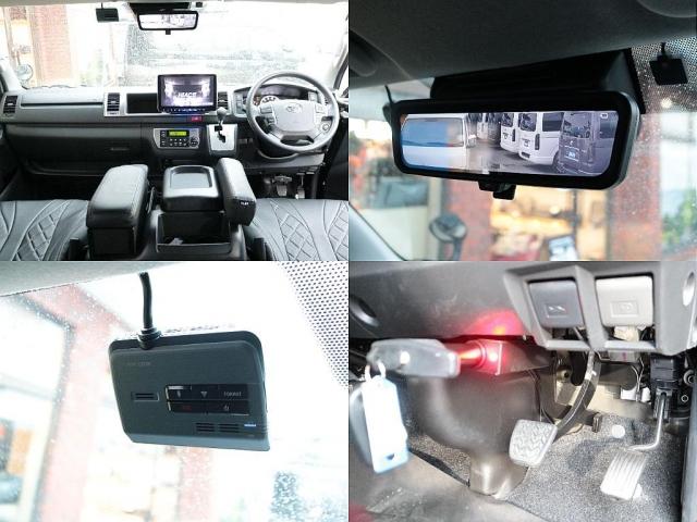 ハイエースワゴン GL ロング 【買取直販】オットマン付きキャプテンシート4脚 ファインテックツアラー BIG-X11インチナビ 12.8インチフリップダウンモニター HDMIスマホミラーリング対応 デジタルインナーミラー PVM(6枚目)