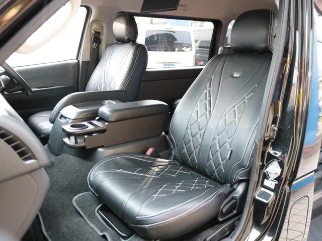 ハイエースワゴン GL ロング 【買取直販】オットマン付きキャプテンシート4脚 ファインテックツアラー BIG-X11インチナビ 12.8インチフリップダウンモニター HDMIスマホミラーリング対応 デジタルインナーミラー PVM(68枚目)