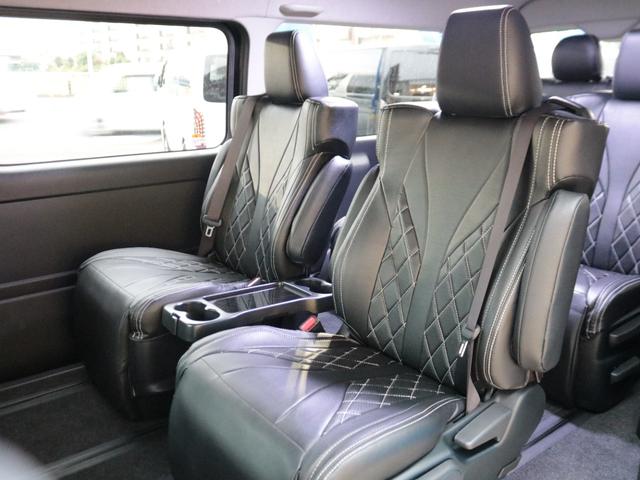 ハイエースワゴン GL ロング 【買取直販】オットマン付きキャプテンシート4脚 ファインテックツアラー BIG-X11インチナビ 12.8インチフリップダウンモニター HDMIスマホミラーリング対応 デジタルインナーミラー PVM(73枚目)