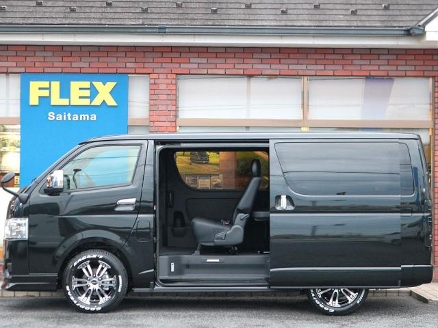 ハイエースバン スーパーGL ダークプライムII 登録済未使用車 高さ調節車中泊ベット HDMIスマホミラーリング 走行中視聴フルセグナビ パノラミックビューモニター デジタルインナーミラー トヨタセーフティセンス クリアランスソナー サイドバー(13枚目)