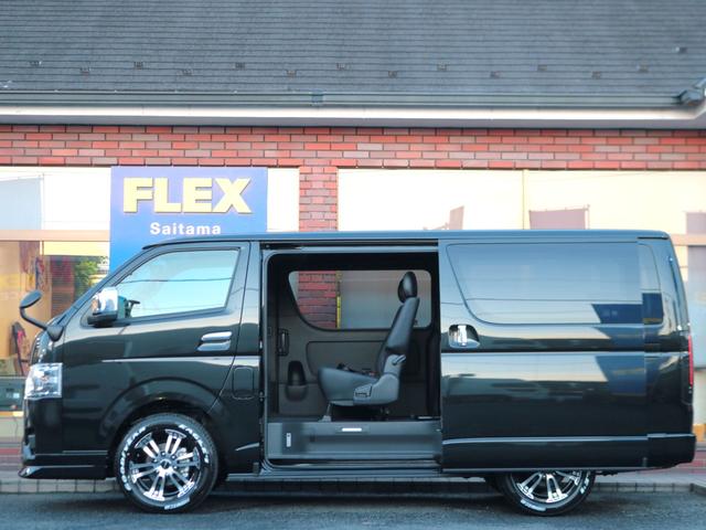 ハイエースバン スーパーGL ダークプライムII 登録済未使用車 高さ調節車中泊ベット HDMIスマホミラーリング 走行中視聴フルセグナビ パノラミックビューモニター デジタルインナーミラー トヨタセーフティセンス クリアランスソナー サイドバー(69枚目)