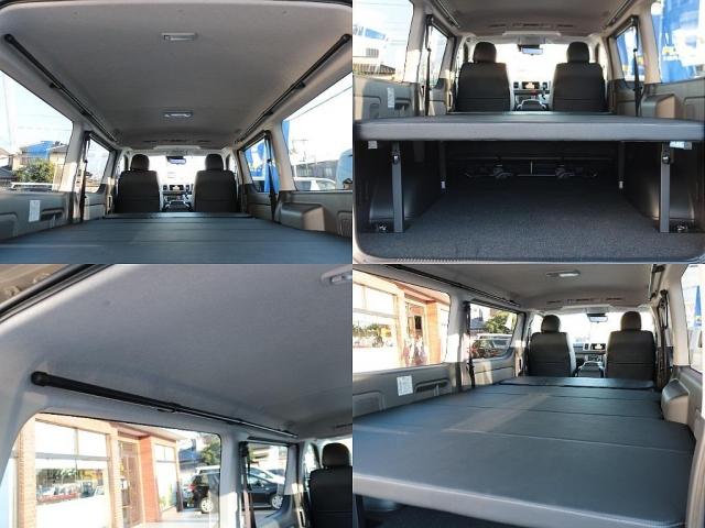 ハイエースバン ロングスーパーGL 車中泊ベットキット メカレスBIG-X11インチナビ ミラーリング対応HDMIポート FLEXシートカバー 両側サイドバー インナーブラックヘッドライト ブラックエディション 両側パワースライドドア(3枚目)