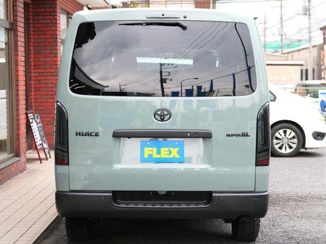 ハイエースバン ロングスーパーGL 車中泊ベットキット メカレスBIG-X11インチナビ ミラーリング対応HDMIポート FLEXシートカバー 両側サイドバー インナーブラックヘッドライト ブラックエディション 両側パワースライドドア(14枚目)