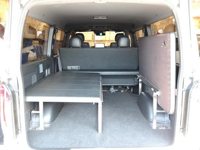ハイエースバン スーパーGL ダークプライムII ロングボディ ベットキット BIG-X11インチナビ FLEXフロントスポイラー アルティメットIILEDテール Delf06 17インチAW ナスカーレタータイヤ トヨタセーフティセンス 両側パワースライドドア(8枚目)