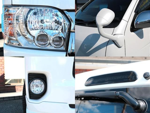 ハイエースバン スーパーGL ダークプライムII ロングボディ ベットキット BIG-X11インチナビ FLEXフロントスポイラー アルティメットIILEDテール Delf06 17インチAW ナスカーレタータイヤ トヨタセーフティセンス 両側パワースライドドア(11枚目)