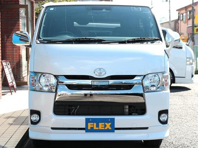 ハイエースバン スーパーGL ダークプライムII ロングボディ ベットキット BIG-X11インチナビ FLEXフロントスポイラー アルティメットIILEDテール Delf06 17インチAW ナスカーレタータイヤ トヨタセーフティセンス 両側パワースライドドア(12枚目)