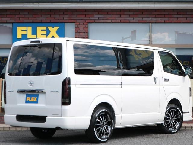 ハイエースバン スーパーGL ダークプライムII ロングボディ ベットキット BIG-X11インチナビ FLEXフロントスポイラー アルティメットIILEDテール Delf06 17インチAW ナスカーレタータイヤ トヨタセーフティセンス 両側パワースライドドア(16枚目)