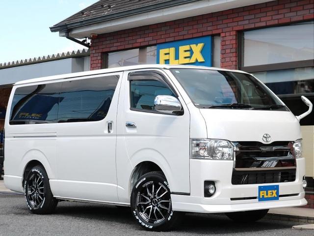 ハイエースバン スーパーGL ダークプライムII ロングボディ ベットキット BIG-X11インチナビ FLEXフロントスポイラー アルティメットIILEDテール Delf06 17インチAW ナスカーレタータイヤ トヨタセーフティセンス 両側パワースライドドア(20枚目)