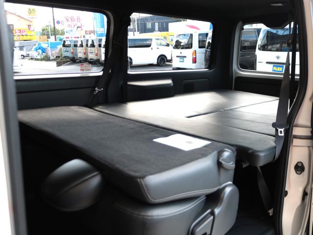 ハイエースバン スーパーGL ダークプライムII ロングボディ ベットキット BIG-X11インチナビ FLEXフロントスポイラー アルティメットIILEDテール Delf06 17インチAW ナスカーレタータイヤ トヨタセーフティセンス 両側パワースライドドア(42枚目)