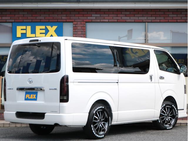 ハイエースバン スーパーGL ダークプライムII ロングボディ ベットキット BIG-X11インチナビ FLEXフロントスポイラー アルティメットIILEDテール Delf06 17インチAW ナスカーレタータイヤ トヨタセーフティセンス 両側パワースライドドア(72枚目)