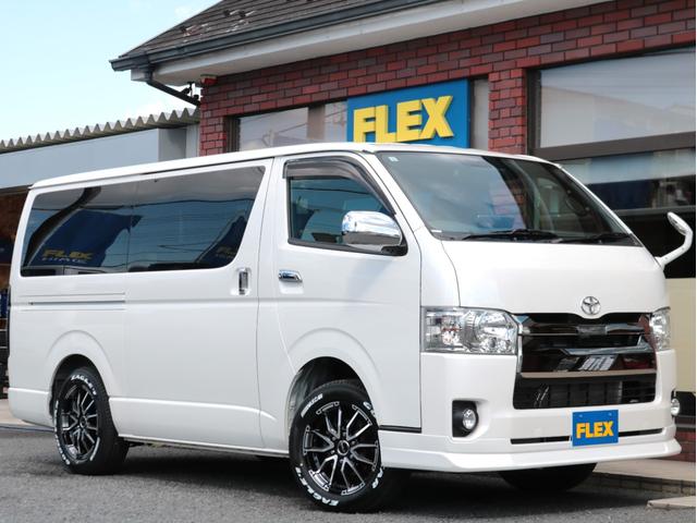 ハイエースバン スーパーGL ダークプライムII ロングボディ ベットキット BIG-X11インチナビ FLEXフロントスポイラー アルティメットIILEDテール Delf06 17インチAW ナスカーレタータイヤ トヨタセーフティセンス 両側パワースライドドア(73枚目)