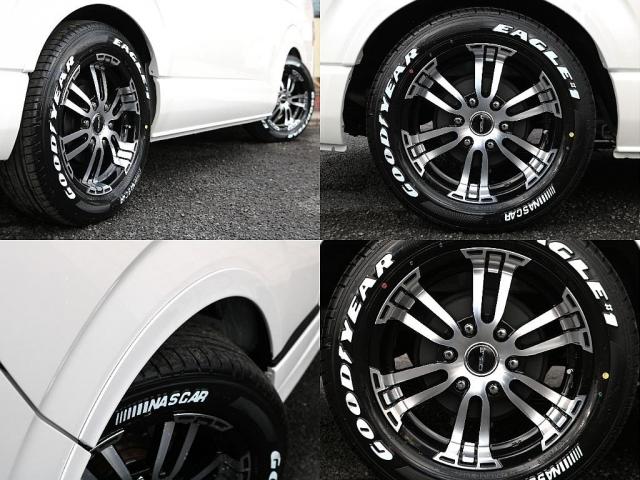 ハイエースワゴン GL ロング FLEX内装アレンジ【familiar】ベット&テーブル車中泊仕様 BIG-X11インチナビ HDMIスマホミラーリング フローリングフロア デジタルインナーミラー パノラミックビューモニター TSS(19枚目)