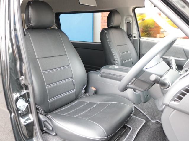 ハイエースワゴン GL ロング FLEX内装アレンジ【familiar】ベット&テーブル車中泊仕様 BIG-X11インチナビ HDMIスマホミラーリング フローリングフロア デジタルインナーミラー パノラミックビューモニター TSS(46枚目)